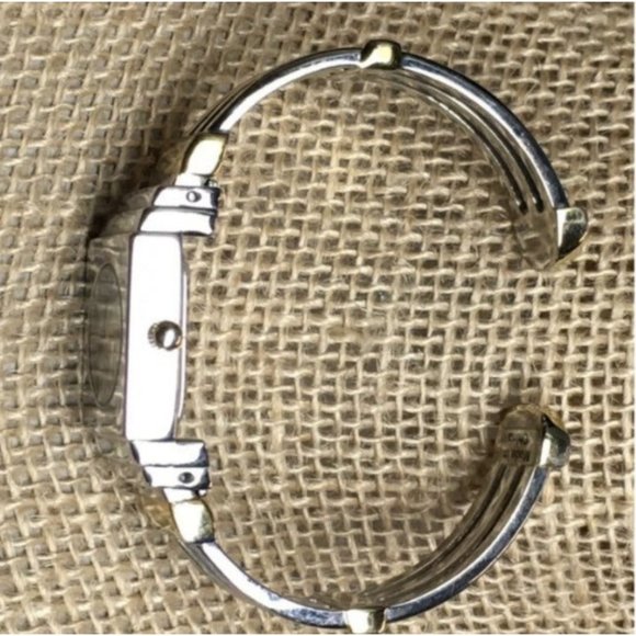 Vivani Ladies Art Deco Watch As Is Hinged Silver Gold Quartz Stainless Steel main image 5